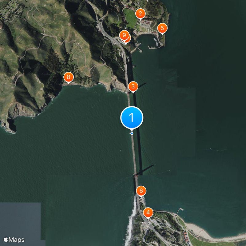 Golden Gate Bridge Kaart