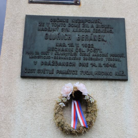 Pamětní deska Oldřicha Beránka