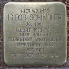 Stolperstein dedicated to Isidor Schindler
