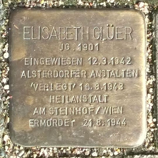 Stolperstein en memoria de Elisabeth Glüer