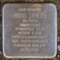 Stolperstein dedicato a Hans Stolle