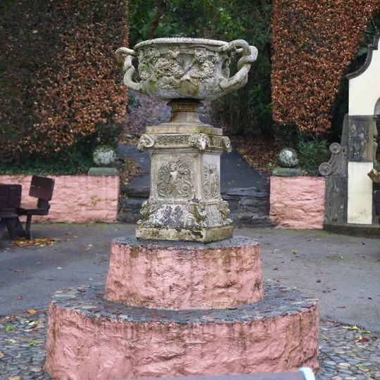 The Piazza, Including Adjoining Playhouse Central Vase Monument