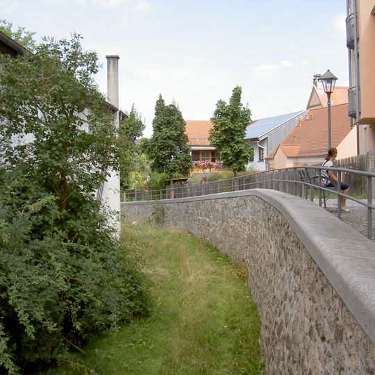Teil des Stadtgrabens und Walles