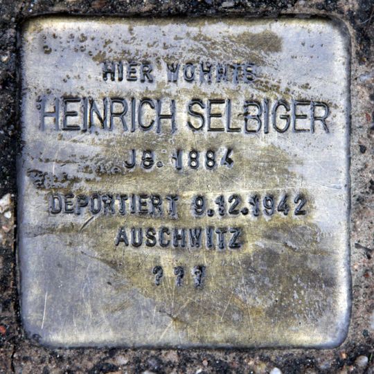 Stolperstein en memoria de Heinrich Selbiger