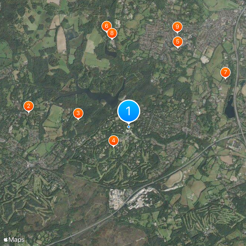 Virginia Water Kaart