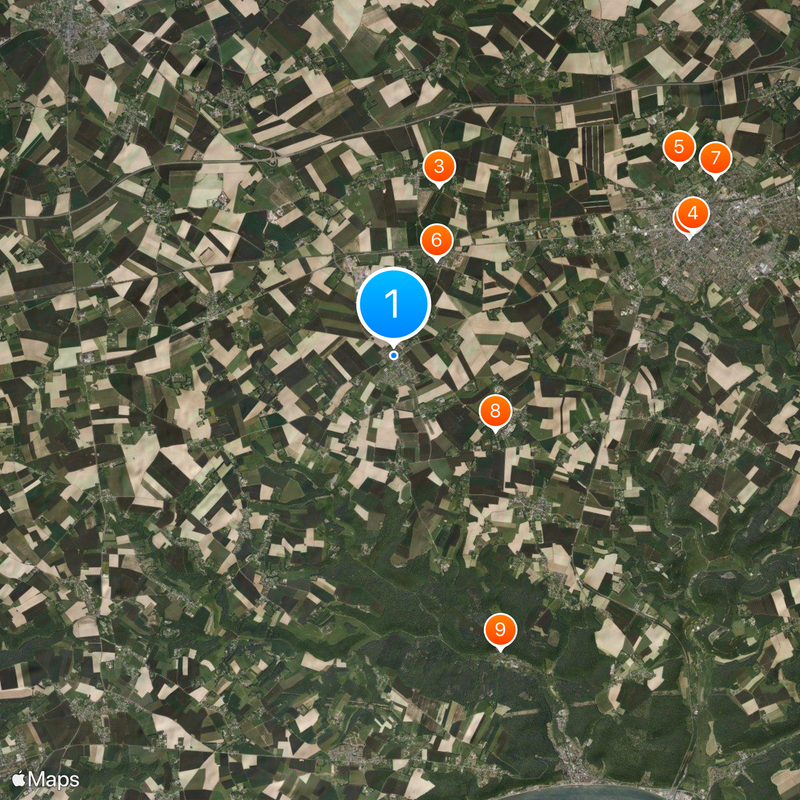 Chêne d'Allouville Map