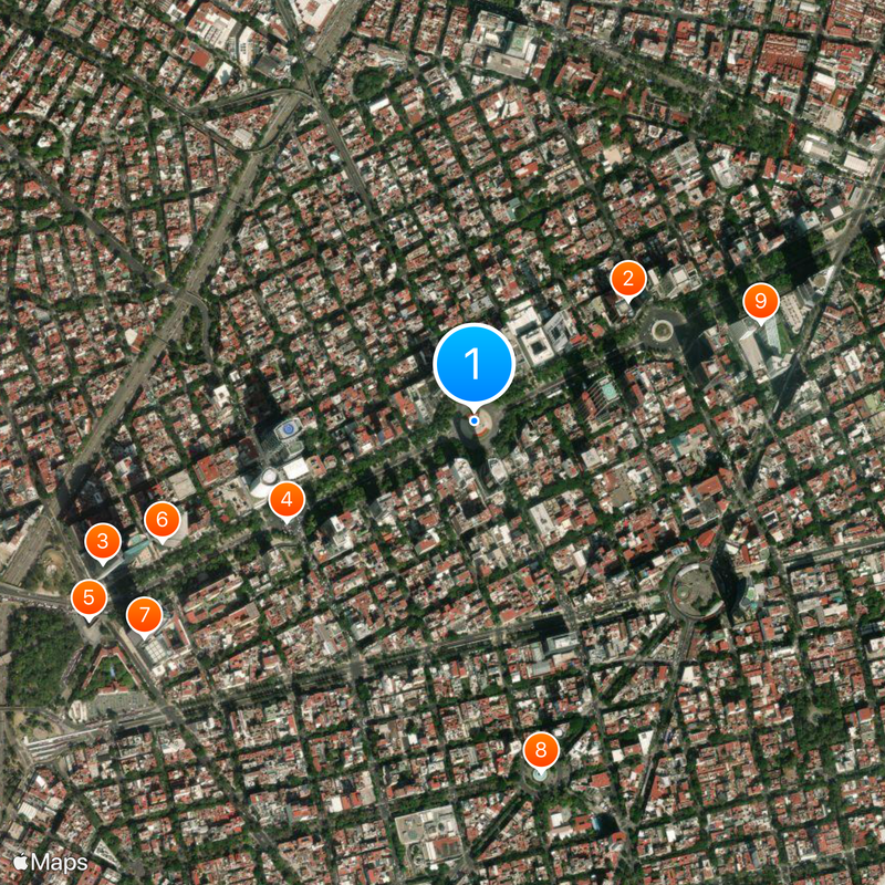 Angel of Independence Mapa