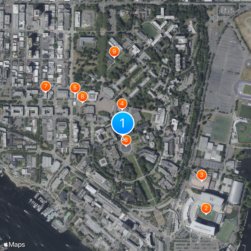University of Washington Mapa