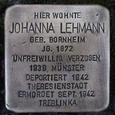 Stolperstein dedicated to Johanna Lehmann