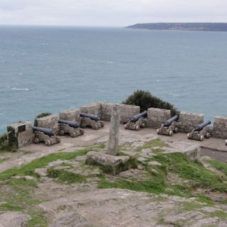 Gun battery north-north west of St Michael's Mount