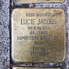 Stolperstein en memoria de Lucie Jacobs