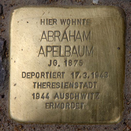 Stolperstein dedicated to Abraham Apelbaum