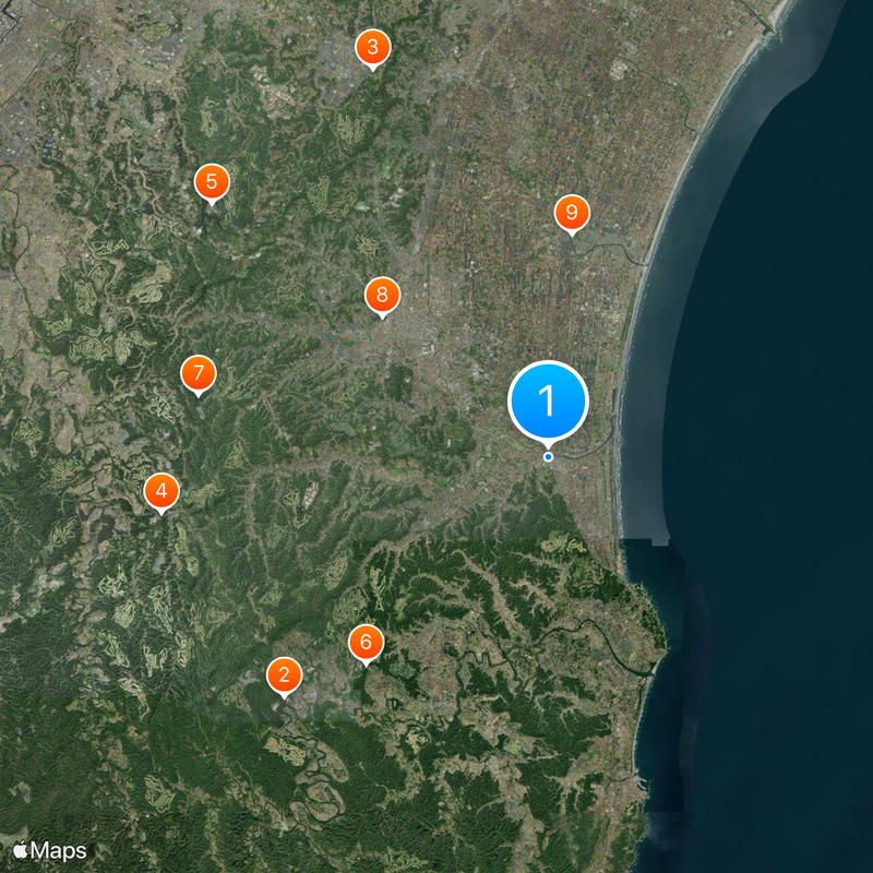 Tamasaki Shrine Mapa
