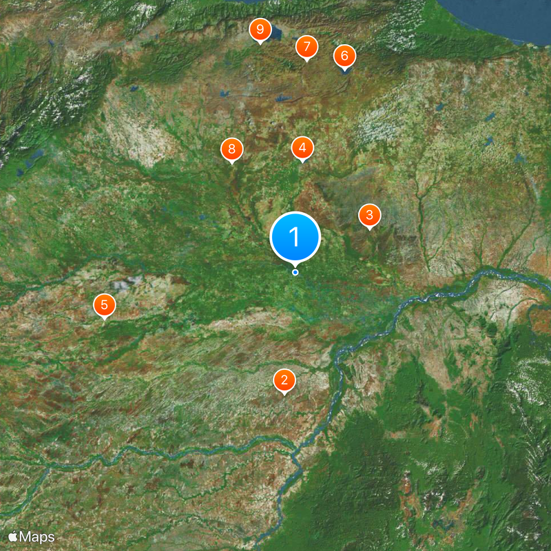 Los Llanos Region Map