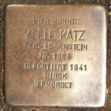 Stolperstein dedicated to Adele Katz