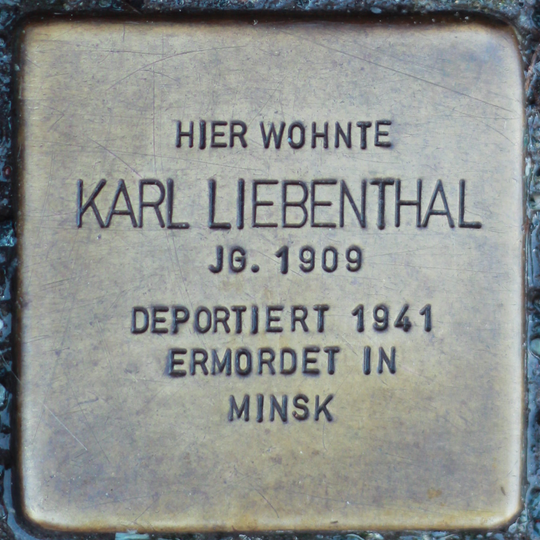 Stolperstein à la mémoire de Karl Liebenthal