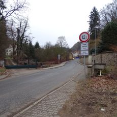 Bridge of Květoslava Mašity street over the Všenorský potok nearby the house no. 292