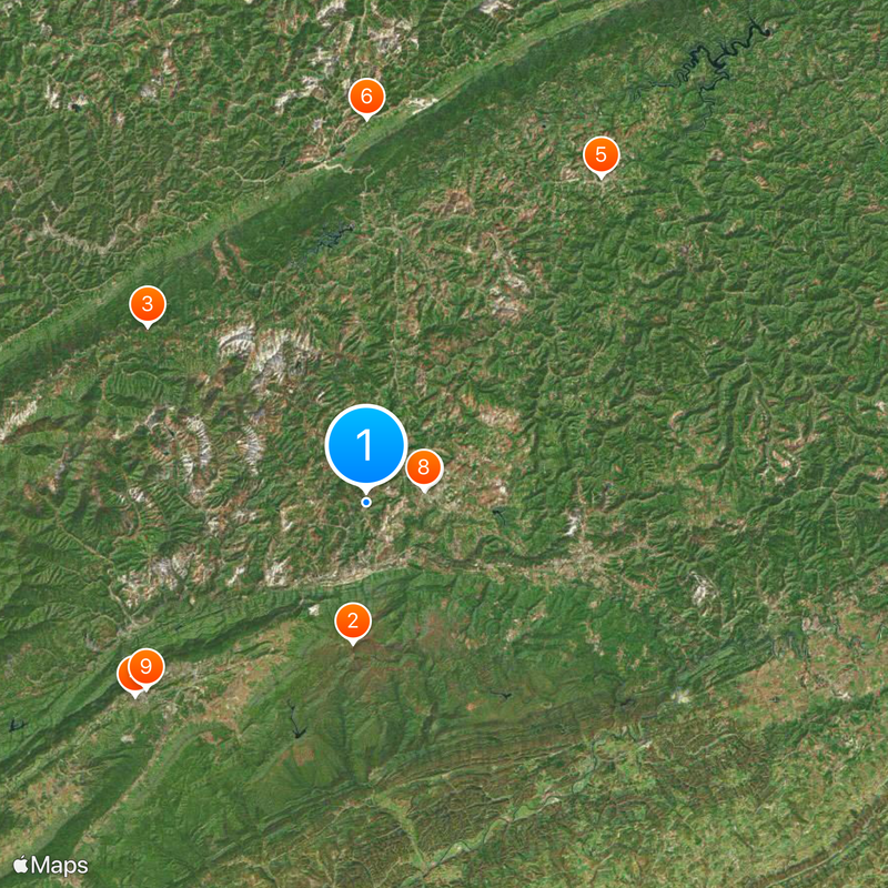 Condado de Wise Mapa