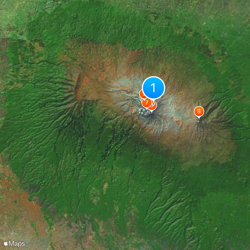 Kilimanjaro National Park Mapa