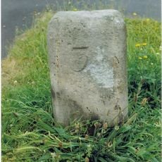 Milestone, Heyhouses Lane; by No. 242