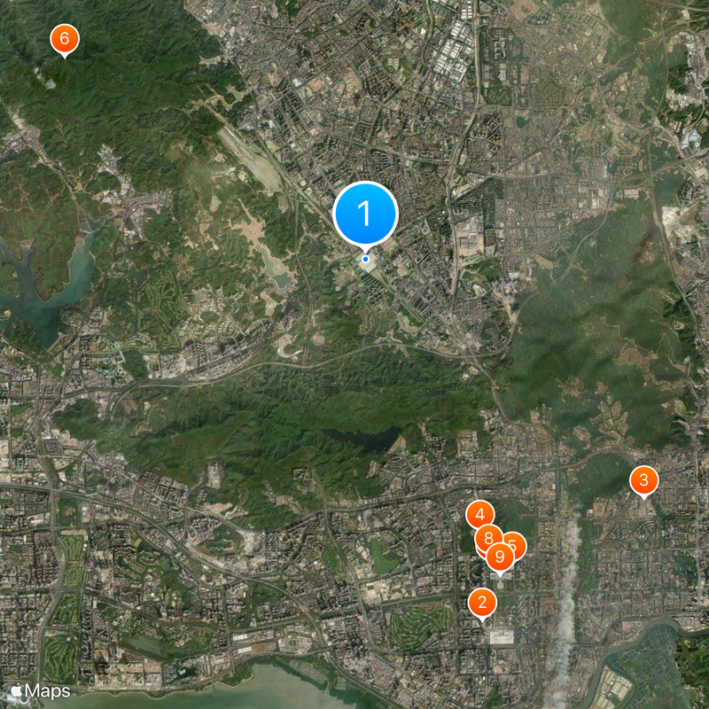 Estación de ferrocarril de Shenzhen Norte Mapa