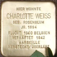 Stolperstein en memoria de Charlotte Weiss