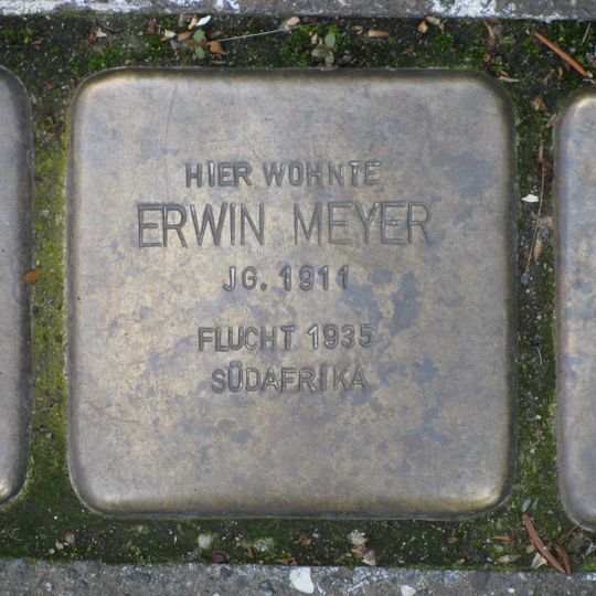 Stolperstein en memoria de Erwin Meyer