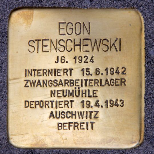 Stolperstein für Egon Stenschewski