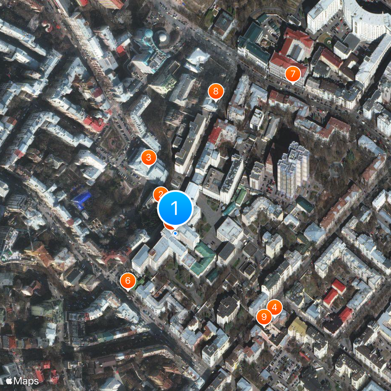 Cabinet du président d'Ukraine Carte