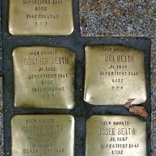 Stolperstein dedicated to Martha Beith