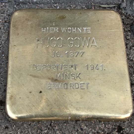 Stolperstein em memória de Hugo Gowa