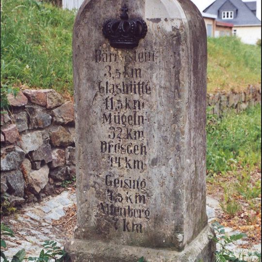 Royal Saxon milestone Lauenstein