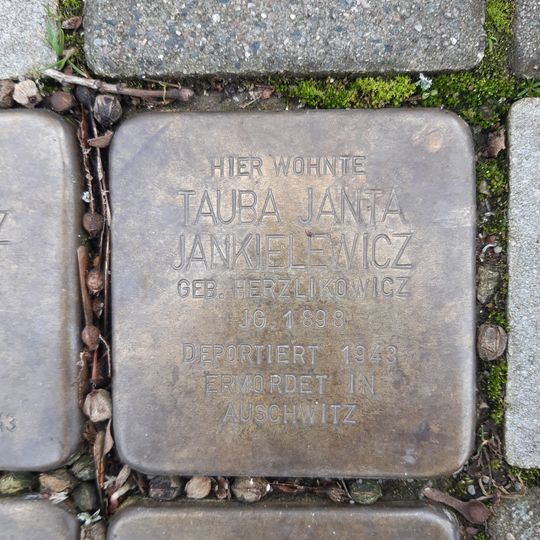 Stolperstein à la mémoire de Tauba Janta Jankielewicz