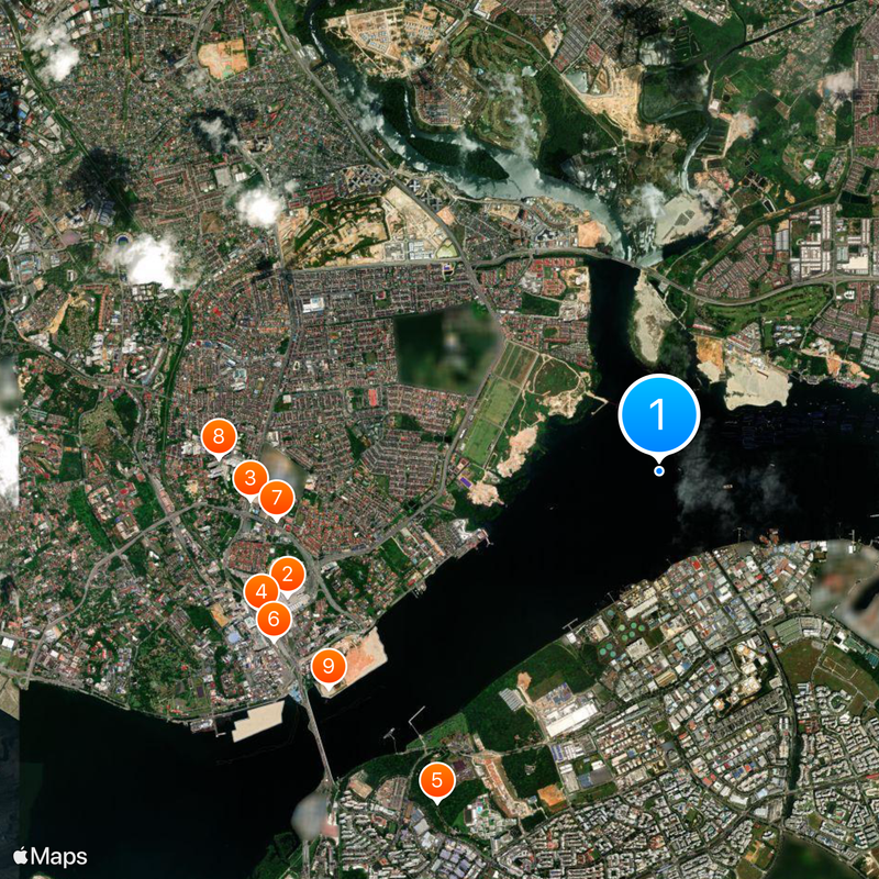 Détroit de Johor Carte