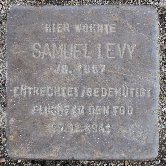 Stolperstein en memoria de Samuel Levy