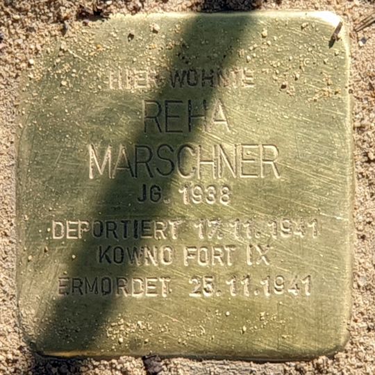 Stolperstein dedicated to Reha Marschner