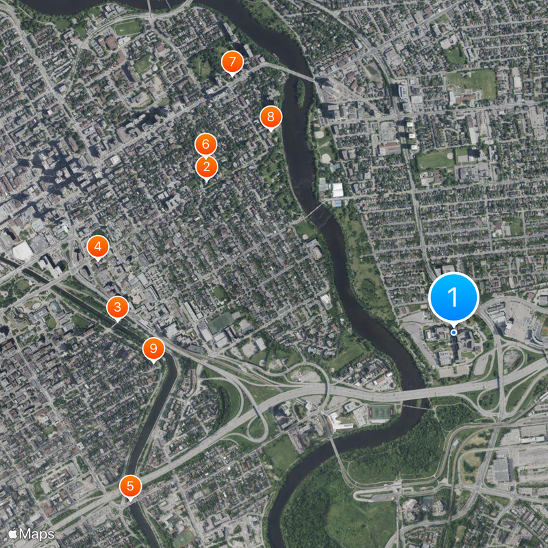 Kanadyjska Królewska Policja Konna Mapa