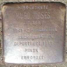 Stolperstein en memoria de Hugo Moses