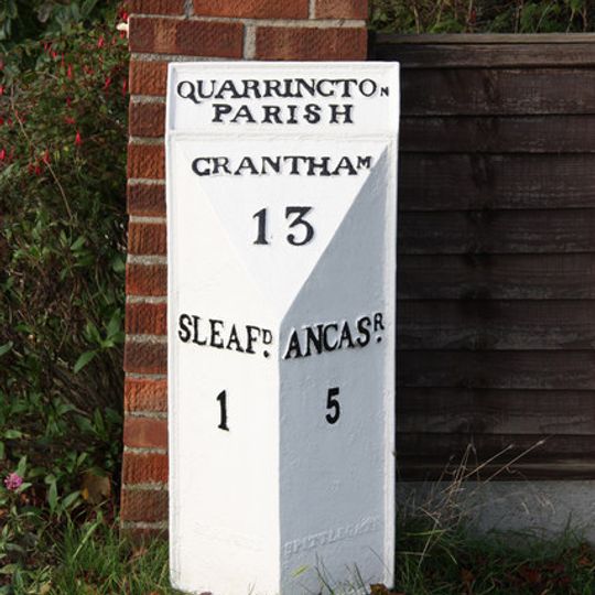 Milepost, Grantham Road, Quarrington, by No. 236