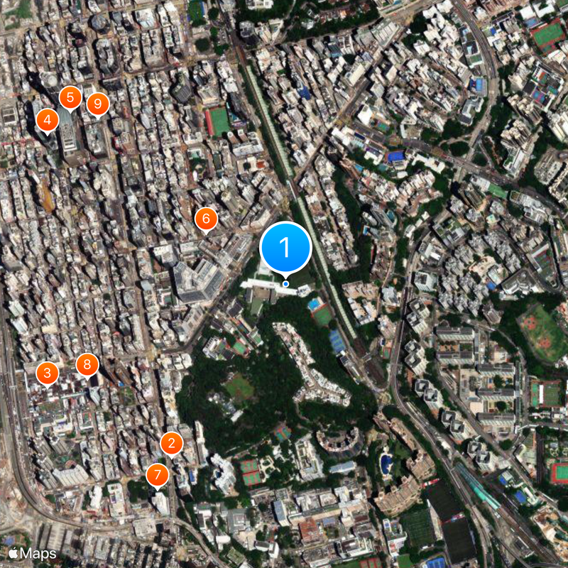 Wah Yan College, Kowloon Map