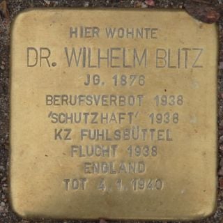 Stolperstein dedicated to Wilhelm Blitz