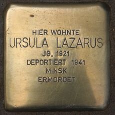 Stolperstein en memoria de Ursula Lazarus