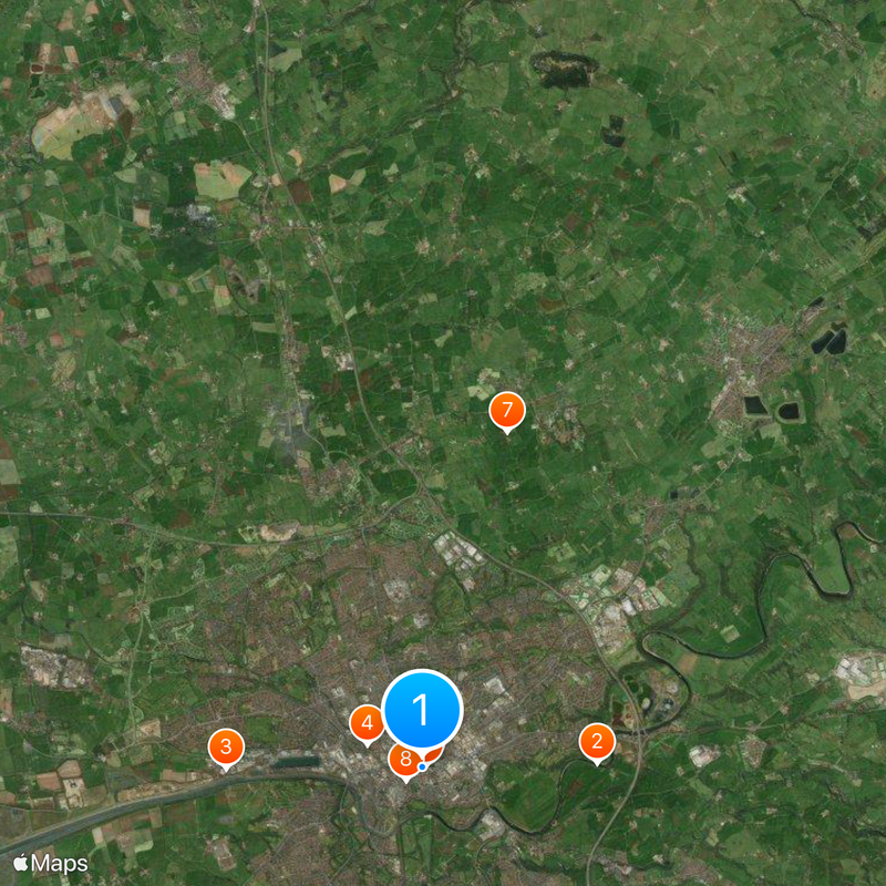 Cité de Preston Carte