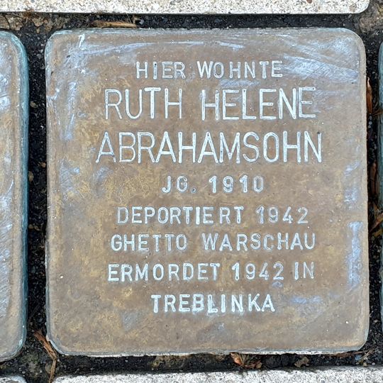 Stolperstein dedicated to Jakob Abrahamsohn