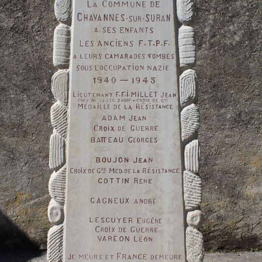 War memorial of Resistance of Chavannes-sur-Suran