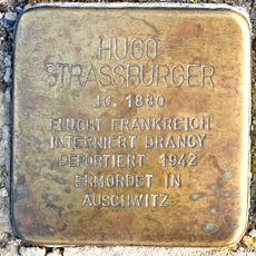 Stolperstein à la mémoire de Hugo Straßburger