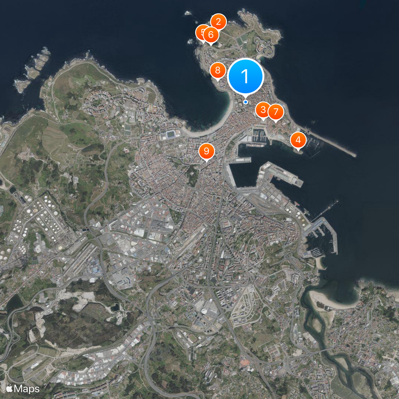 A Coruña Map