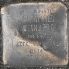 Stolperstein à la mémoire de Siegfried Weinberg