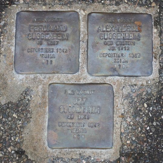Stolperstein à la mémoire d’Alexandrine Guggenheim