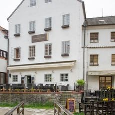 Lávka na ostrov v Českém Krumlově